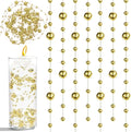 50pcs Pearls String Beads of Pearls, 10+5mm Bright Gold Artificial Pearl String by Cusmation