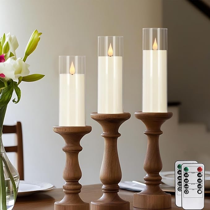 24-Pack Acrylic LED Flameless Pillar Candles - Image 6