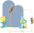 Arch Backdrop Stand and Cover Set 6FT 7.2FT Dusty Blue Arch Backdrop Covers Set by OMKSIH