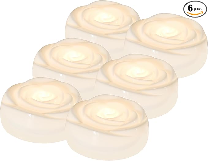Aignis 6pcs Flameless LED Floating Candles, 120+ Hours Glow Time, Cozy Light by Aignis