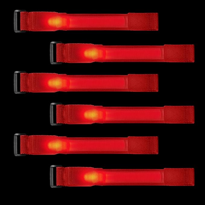 M.best 8pcs LED Light Up Bracelets Glow Flashing Wristbands Glow in The Dark - Image 3
