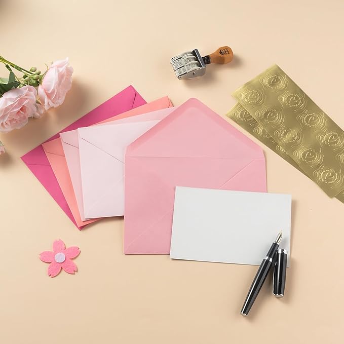 50 Pack Colored A7 Invitation Envelopes 5x7 - Image 3