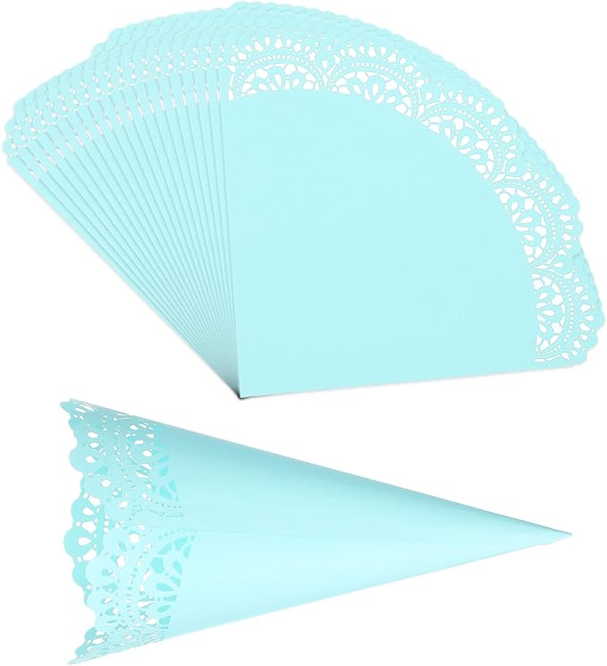 PATIKIL Wedding Confetti Cones, Light Blue by PATIKIL