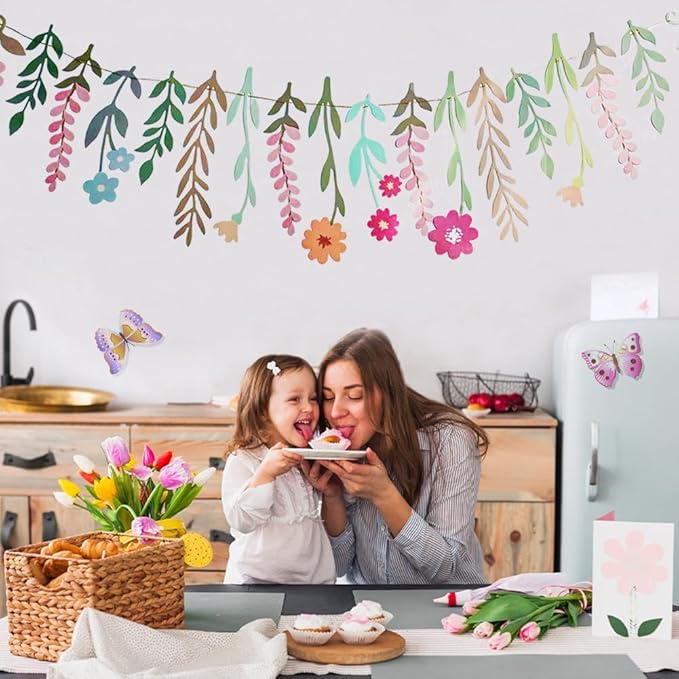 2PCS Flower Party Banner Wildflower Party Decorations Double-Sided Waterproof - Image 6