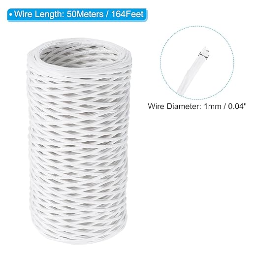 PATIKIL 164 Feet Floral Bind Wire Wrap Twine, 1mm Florist Wire Iron Wire Paper - Image 2