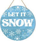 Muktoujaumai Winter Sign Front Door Decor, Christmas Round Hanging Sign Decor by Muktoujaumai