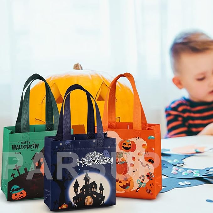 PARSUP Halloween Trick or Treat Bags, Halloween Party Supplies, 7.9 * 7.9 * - Image 5