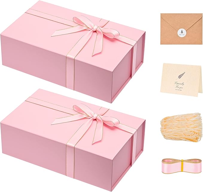 LIFELUM Gift Boxes for Presents, Extra Large Gift Box 2 Pack 13.85 x 8.35 x by LIFELUM