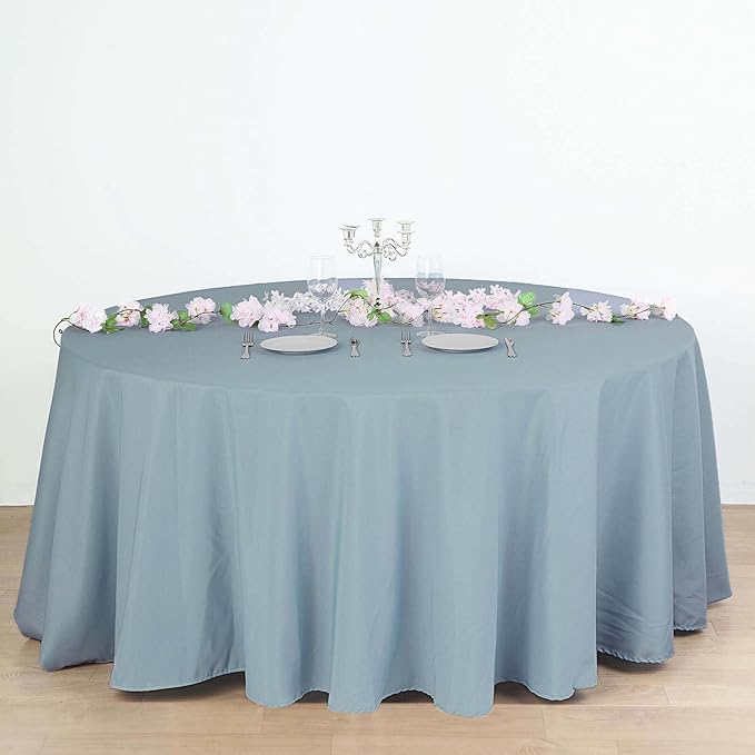 Efavormart Round Tablecloth, 132 Inch Stain & Wrinkle Resistant Washable Table - Image 2