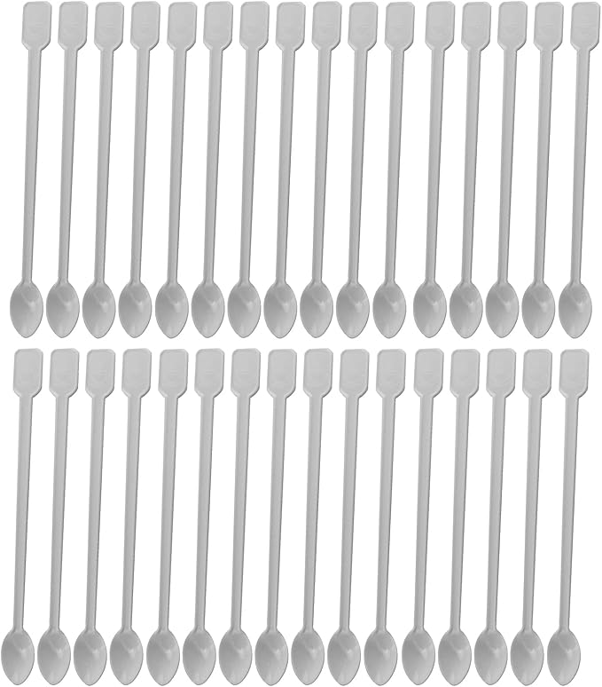Coffee Spoon 500 PCS Disposable Tiny Coffee Tea Spoon White Plastic Stir by ABSOK