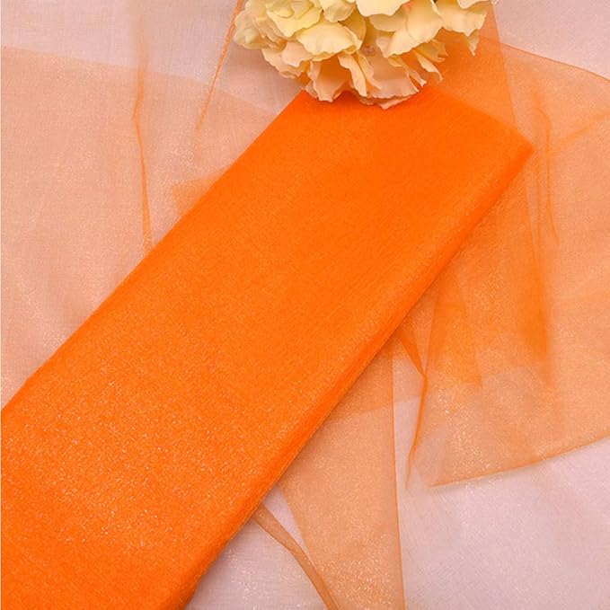 Crystal Organza Tulle Sheer Fabric Backdrop Curtains - Image 2