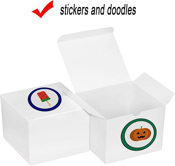 Xxcxpark 30 PCS White Gift Boxes 5x5x3.5 Inches, Decorative Party Favor Kraft - Image 6