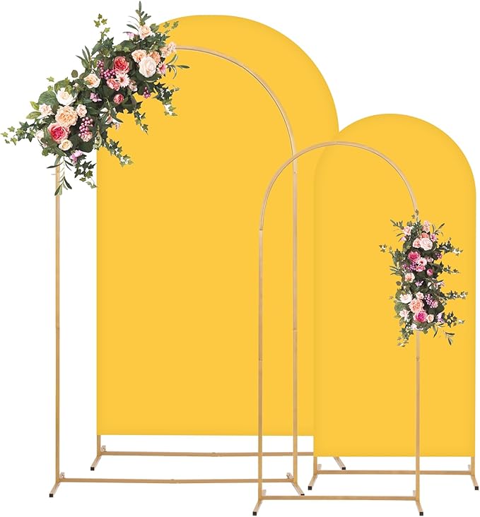 Metal Arch Backdrop Stand and Cover Set, 6.6FT Party Backdrop, Backdrop Stand by Unknown