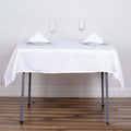 Efavormart 54x54 White Wholesale Linens Seamless Polyester Square Linen by efavormart