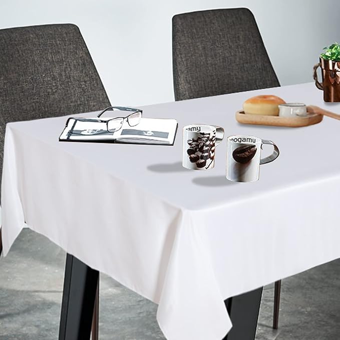 Fitable Rectangle Tablecloth Stain and Wrinkle Resistant Washable Polyester - Image 2