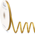 Ribbli Gold Satin Ribbon Double Faced Satin 1/4 Inch x Continuous 100 by Ribbli
