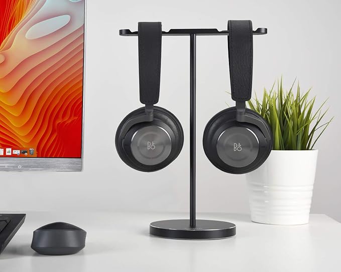 Dual Aluminum Headphones Stand Holder, Showcase Multi Headphones - Image 7