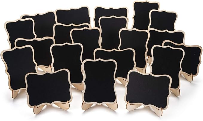 Mini Chalkboard Signs, 20 Pack Small Chalkboard Labels Table Signs - Image 8