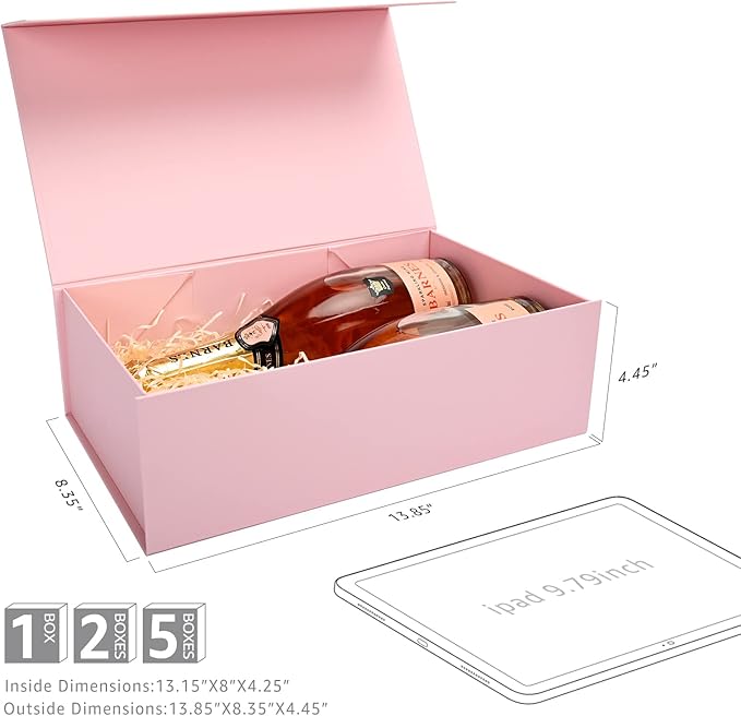 LIFELUM Gift Boxes for Presents, Extra Large Gift Box 2 Pack 13.85 x 8.35 x - Image 5