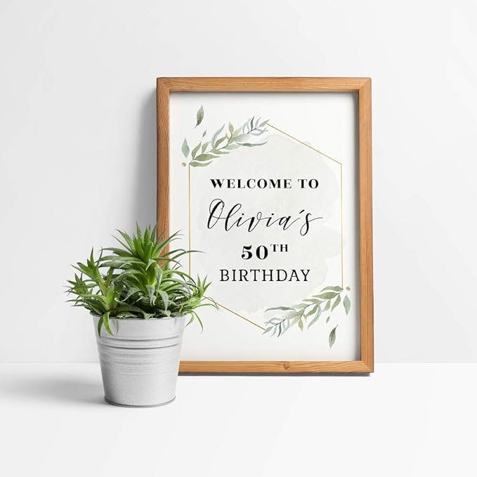 Andaz Press Personalized Extra Large Birthday Easel Board Party Sign, 12x18-inch - Image 6