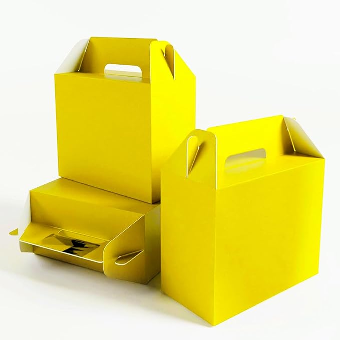 XAGLVV 24Pack Yellow Party Favor Treat Box Packs, 7 * 3.5 * 6.6 Inch Goodie Box by XAGLVV