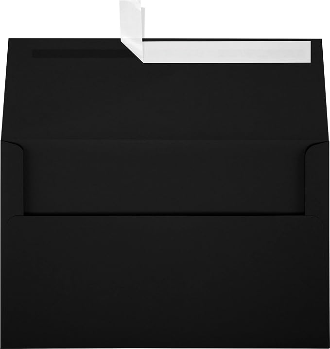 LUXPaper A10 Invitation Envelopes | Peel & Press | 6" x 9 1/2" | Midnight Black by LUXPaper