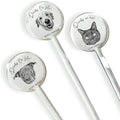 Coolslove Personalized Wedding Dog Stir Sticks, Custom Illustrated Pet Acrylic by CoolsLove