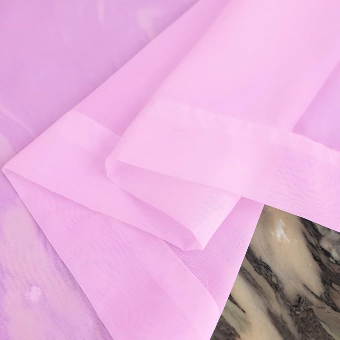 Window Pink Sheer Curtains 48 Inches Width 45 Inches Long 2 Panels Sheer - Image 5