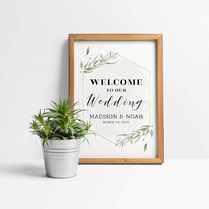 Andaz Press Personalized Extra Large Wedding Easel Board Party Sign, 12x18-inch - Image 6