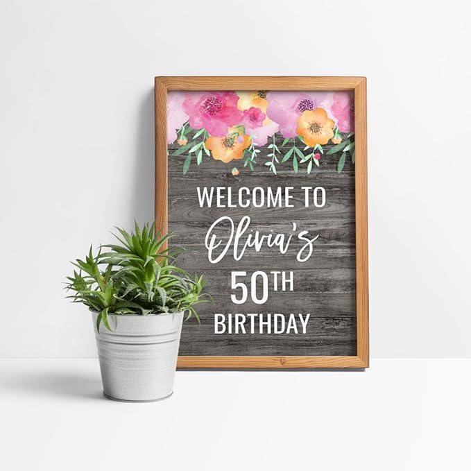 Andaz Press Personalized Extra Large Birthday Easel Board Party Sign, 12x18-inch - Image 6