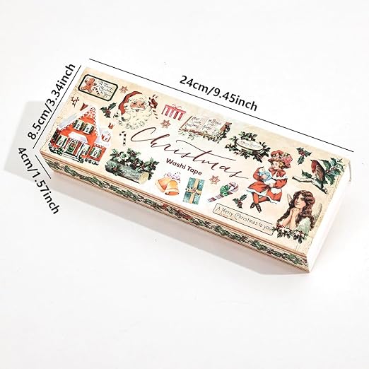 20 Rolls Christmas Theme Washi Tape Set, Writable Decorative Tapes - Image 9