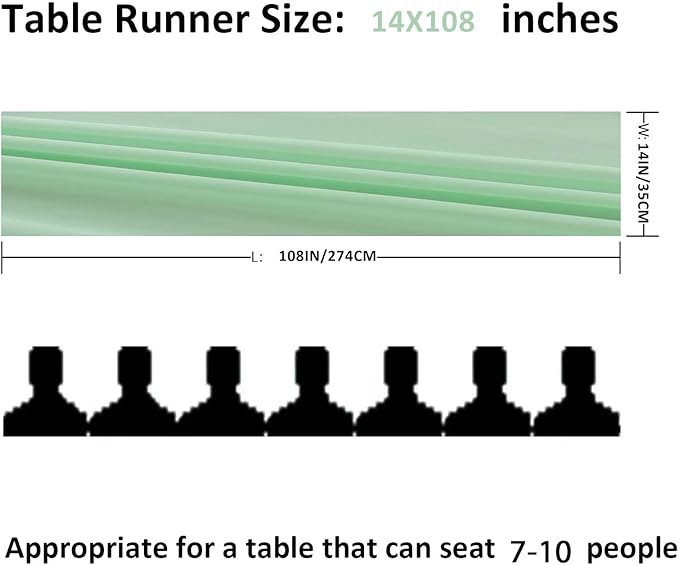 6Pack 9ft Chiffon Table Runner 14x108 Inch Sheer Romantic Table Runner - Image 2