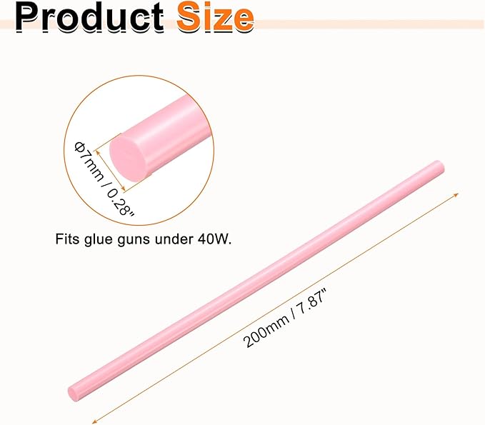 HARFINGTON 10pcs Hot Glue Sticks 0.28" Dia x 7.87" Long EVA Mini Hot Melt - Image 2
