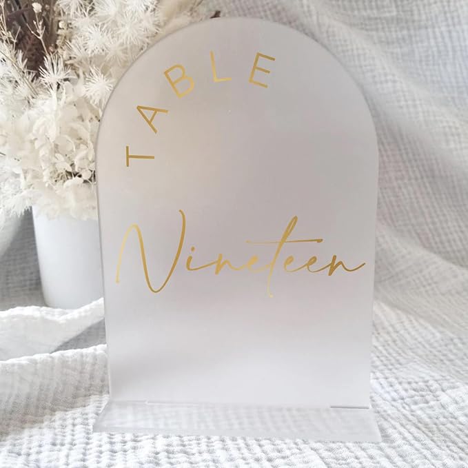 JINMURY Frosted Arch Wedding Table Numbers 1-15 - Image 6