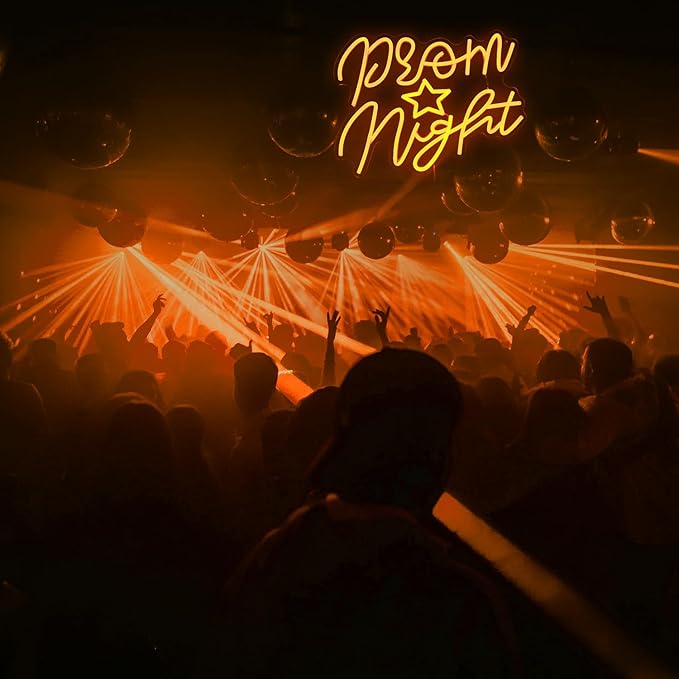Prom Night Neon Sign for Wall Decor Yellow LED Words Neon Light by USB Powered - Image 6