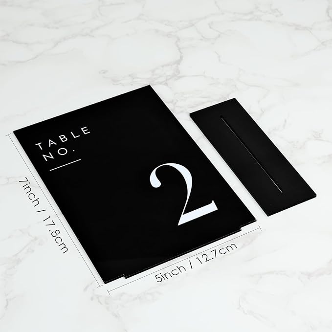JINMURY Wedding Black Table Numbers 1-15 - Image 2