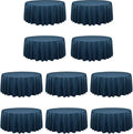 LTC LINENS 10 Pack 120 Inch Round Tablecloth Navy Blue by LTCLINENS