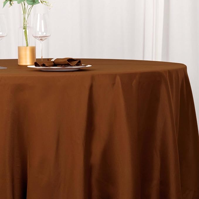 Efavormart Round Tablecloth, 120 Inch Stain & Wrinkle Resistant Washable Table - Image 2