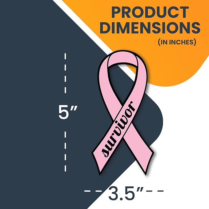 Magnet Me Up: Breast Cancer Survivor Pink Ribbon Magnet Decal - Image 2