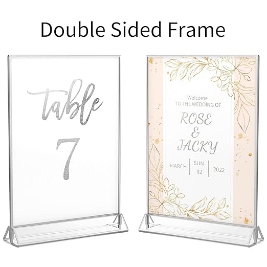NIUBEE 6Pack 5x7 Clear Acrylic Sign Holder - Image 4