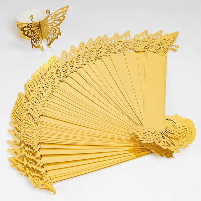 150PCS Butterfly Napkin Rings for Luxury Banquet Style, Reusable Paper Napkin - Image 6