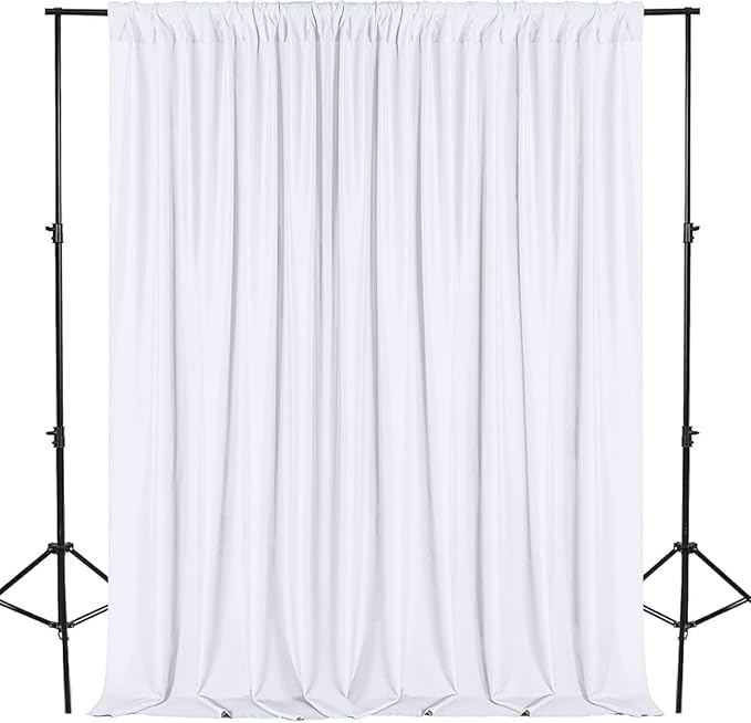 DWCN 10x8 FT White Backdrop Curtains by DWCN