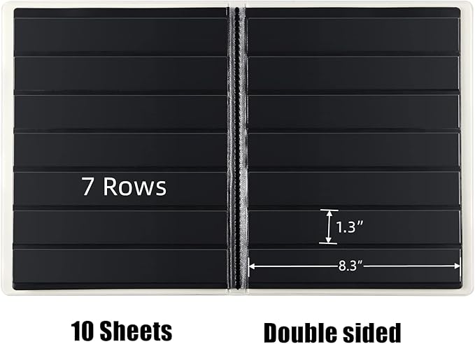 MUDOR Stamp Collecting Album, 7 Rows Pockets Stamp Book - Image 4