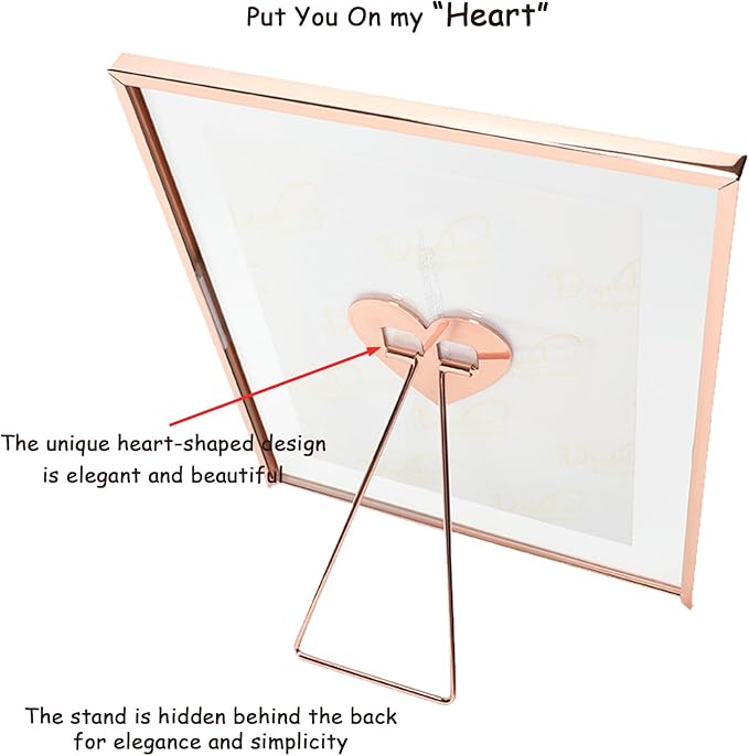 Heart Frame, Rose Gold Floating Frame - Image 4