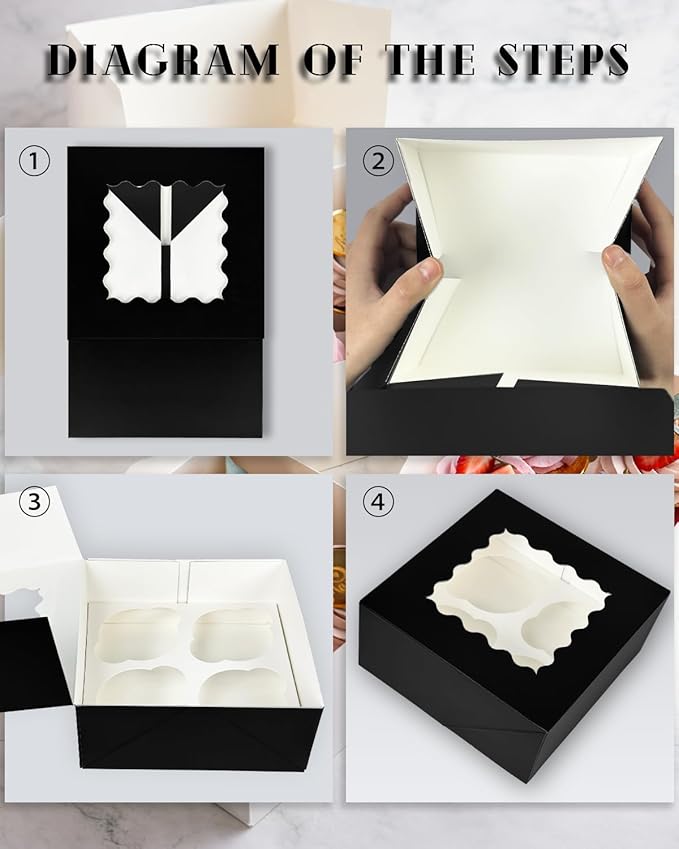 Bakepacker Auto-pop up 4 Cupcake Boxes - Image 3