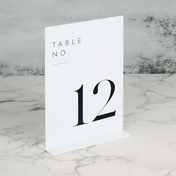 JINMURY White Wedding Table Numbers 1-10 - Image 2