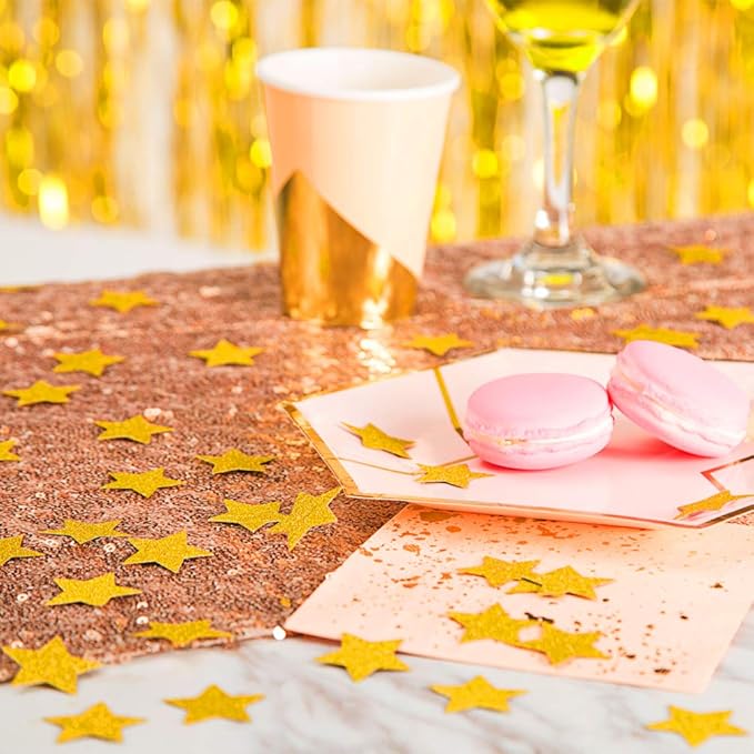 MOWO Glitter Five Stars Confetti Wedding Party Decor and Table Decor, 1.2’’ in - Image 2