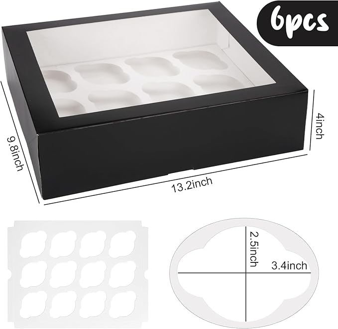 VGOODALL 12 Count Cupcake Boxes - Image 6