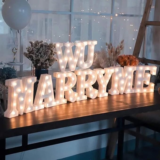 MUMUXI Marquee Light Up Letters Battery Powered LED Alphabet Lights - Image 4