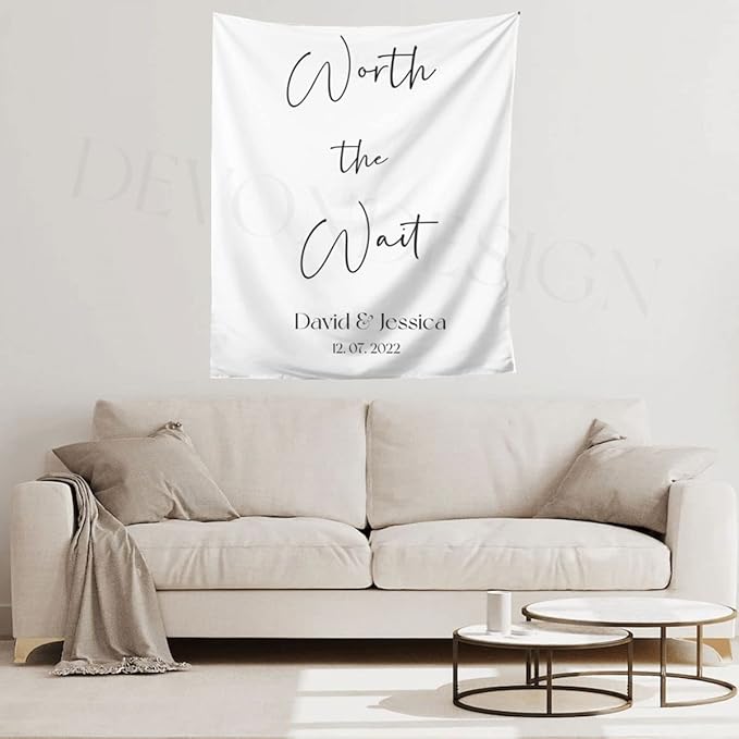 Worth The Wait Backdrop, Custom Tapestry - Image 4